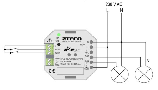R-LC-0202B-A, modul relé
