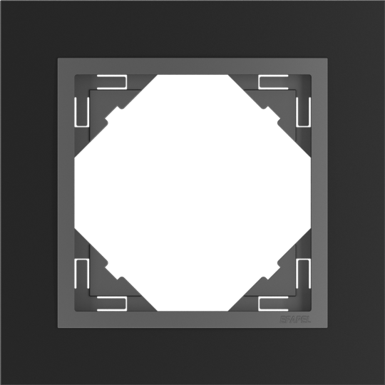 Rámeček jednonásobný LOGUS, ANIMATO / černá / šedá