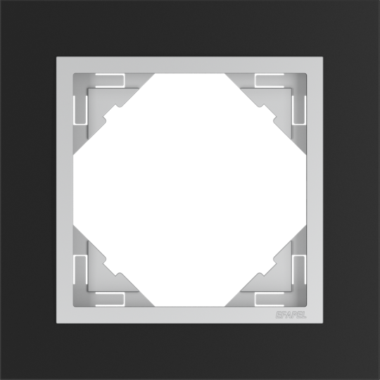 Rámeček jednonásobný LOGUS, ANIMATO / černá / hliník