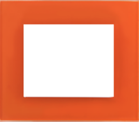 Rámeček jednonásobný Decente - sklo, cihlově oranžová
